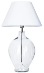 Lampa nocna stołowa szklana podstawa i biały abażur 4Concepts L014041215 Capri E27 65cm x 40cm