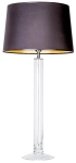 Lampa stołowa z szklaną podstawą i czarno złotym abażurem 4Concepts L207061227 Fjord E27 86cm x 40cm
