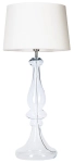 Lampa stołowa nocna szklana podstawa i biały abażur 4Concepts L203061230 Louvre E27 99cm x 45cm