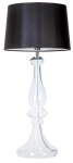 Lampa stołowa nocna szklana podstawa i czarno biały abażur 4Concepts L203061229 Louvre E27 99cm x 45cm