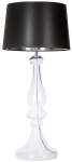 Lampa stołowa szklana podstawa z czarno srebrnym abażurem L203061253 Louvre E27 99cm x 45cm