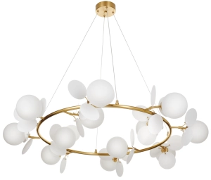 Lampa wisząca płatki na złotej obręczy Step Into Design ST-DL-2969 Chic  10xG9 100cm