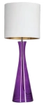 Lampa stołowa fioletowa szklana podstawa i biało złoty abażur 4Concepts L236311405 Chianti E27 100cm x 36cm