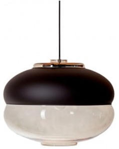 Lampa wisząca z czarno bursztynowym szklanym kloszem 4Concepts Z214111000 Miranda E27 45cm x 232cm