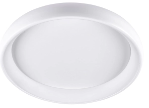 Lampa sufitowa plafon biały nowoczesny okrągły wypukły klosz akrylowy w metalowym okręgu Italux 5280-832RC-WH-3 Alessia LED 32W 3000K