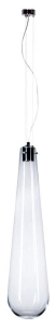 Lampa wisząca transparentna szklana podłużna kropla 4Concepts Z100011000 Andromeda L GU10 98cm x 24cm