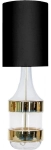 Lampa stołowa szklana podstawa z złotymi dodatkami i czarno złoty abażur 4Concepts L223181307 Biaritz E27 102cm x 35cm