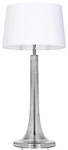 Lampa stołowa dymna szklana podstawa i biały abażur 4Concepts L214282230 Lozanna E27 94cm x 45cm