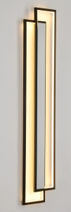 Czarny kinkiet dwa prostokąty Step Into Design ST-MD1027M Symmetry LED 39W 3000K 160cm