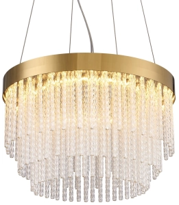 Złoty kaskadowy żyrandol z kryształkami Step Into Design ST-DL8510 Gloria LED 25,6W 3000K 40cm