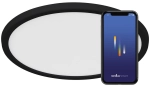 Lampa sufitowa okrągły plafon Nordlux 2015036103 Oja 29 LED 15W 2700-6500K ściemniacz 29cm czarny Aplikacja Nordlux Smart