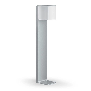 Zewnętrzna lampa stojąca słupek ogrodowy Steinel ST055486 GL 80 LED IHF 9,5W 582LM 3000K IP44 63cm czujnik ruchu zmierzchu aplikacja srebrny