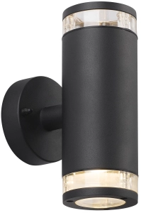 Zewnętrzna lampa ścienna kinkiet na elewację Nordlux 45501003 Birk 2xGU10 IP44 9x15x23cm Czarny