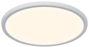 Biała okrągła lampa sufitowa płaski plafon Nordlux 2210606101 Oja LED 15W 3000K/4000K 29,4cm
