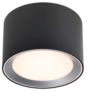 Czarna lampa sufitowa punktowa spot Nordlux 2110660103 Landon LED 6,5W 2700K IP44 ściemniacz 12,5x8,2cm
