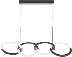 Lampa Wisząca Podłużna Cztery Obręcze Maytoni MOD165PL-L40B3K Node LED 40W 2600LM 3000K 97cm x 120cm czarny