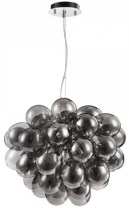 Lampa Wisząca Żyrandol Dymne Kule Maytoni MOD112-08-N Balbo 8xG9 50cm x 170cm nikiel