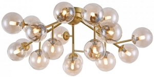 Lampa Sufitowa Szklane Kule Maytoni MOD545PL-20G Dallas 20xG9 75cm x 25cm złoty