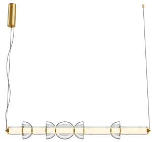 Nowoczesna złota podłużna szklana lampa wisząca Maytoni MOD210PL-L39BS3K Cosmo LED 39W 3000K 98cm
