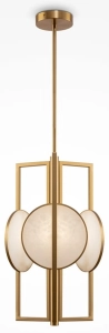 Nowoczesna złota geometryczna lampa wisząca Maytoni MOD099PL-03G Marmo 3xE14 30cm x 92cm