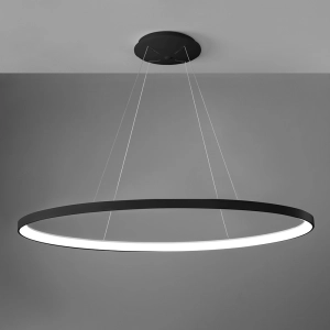 Lampa wisząca czarna obręcz 120cm ściemnialna Vivida International 0095.32.NE DIM WN Lifering-O LED 80W 3000K-4000K