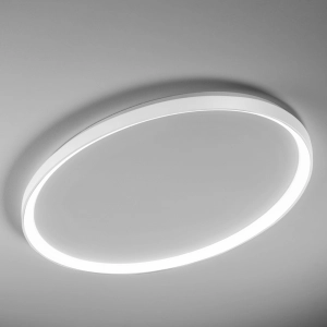 Biały okrągły płaski ściemnialny plafon sufitowy Vivida International 0095.22.BI DIM WN Lifering-O LED 80W 3000K 120cm
