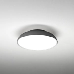 Okrągły w kolorze brązu ściemnialny plafon o średnicy 30cm Vivida International 0096.20.BZ DIM WN Pinco LED 20W 3000K-4000K