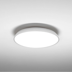 Okrągły biały ściemnialny plafon o średnicy 45cm Vivida International 0096.21.BI DIM WN Pinco LED 40W 3000K-4000K