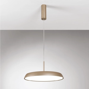 Piaskowa okrągła kopułowa lampa wisząca Vivida International 0096.32.SA DIM WN Pinco LED 40W 3000K-4000K 45cm