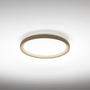 Piaskowy płaski okrągły plafon sufitowy Vivida International 0104.20.SA WN Atena LED 36W 3000K-4000K 40cm