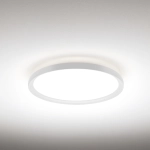 Biały płaski okrągły plafon sufitowy Vivida International 0104.21.BI WN Atena LED 48W 3000K-4000K 50cm