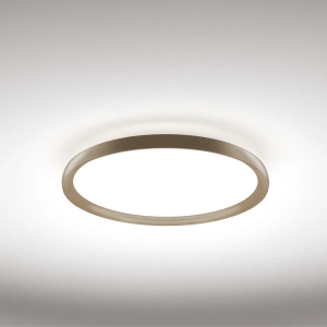 Piaskowy płaski okrągły plafon sufitowy Vivida International 0104.21.SA WN Atena LED 48W 3000K-4000K 50cm
