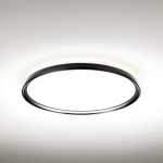 Czarny płaski okrągły plafon sufitowy Vivida International 0104.22.NE WN Atena LED 50W 3000K-4000K 60cm