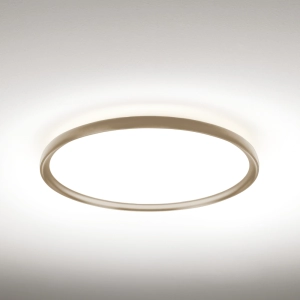 Piaskowy płaski okrągły plafon sufitowy Vivida International 0104.22.SA WN Atena LED 50W 3000K-4000K 60cm