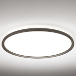 W kolorze brązu płaski okrągły plafon sufitowy Vivida International 0104.23.BZ WN Atena LED 84W 3000K-4000K 80cm