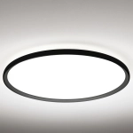 Czarny płaski okrągły plafon sufitowy Vivida International 0104.23.NE WN Atena LED 84W 3000K-4000K 80cm