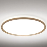 Piaskowy płaski okrągły plafon sufitowy Vivida International 0104.23.SA WN Atena LED 84W 3000K-4000K 80cm