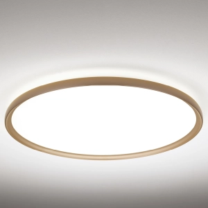 Piaskowy płaski okrągły plafon sufitowy Vivida International 0104.23.SA WN Atena LED 84W 3000K-4000K 80cm