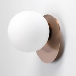Lampa ścienna szklana kula na złotym różowym spodzie Vivida International 0099.12.OR Pearl LED 12W 3000K 24cm