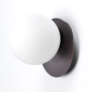 Lampa ścienna szklana kula na spodzie w kolorze brązu Vivida International 0099.12.BZ Pearl LED 12W 3000K 24cm