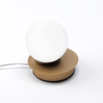 Lampa nocna szklana kula z złotą podstawą 12cm Vivida International 0099.40.OS Pearl LED 4W 3000K
