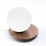 Lampa nocna szklana kula z różową złotą podstawą 25cm Vivida International 0099.42.OR Pearl LED 12W 3000K