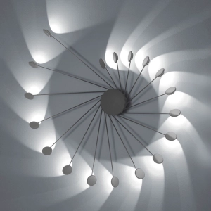 Tytanowy spiralny kinkiet ściemnialny Vivida International 0047.11.TI DIM Helix LED 18x2W 3000K