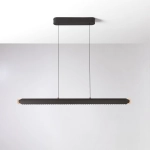 Czarno złota lampa wisząca listwa ledowa 106,4cm Vivida International 0103.30.NE Blade LED 55W 3000K