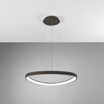 W kolorze brązu lampa wisząca obręcz 60,6cm Vivida International 0083.30.BZ DIM WN Lifering-P LED 48W 3000-4000K ściemnialna