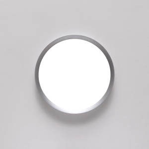 W kolorze tytanowym okrągły płaski plafon sufitowy ledowy ściemnialny Vivida International 0105.20.TI DIM WN Hera LED 40W 3000-4000K 50cm
