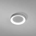 W kolorze tytanowym okrągły wklęsły ledowy plafon sufitowy ściemnialny Vivida International 0098.20.TI DIM WN Lifering-R LED 40W 3000K-4000K 38cm