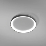 W kolorze brązu okrągły wklęsły ledowy plafon sufitowy ściemnialny Vivida International 0098.21.BZ DIM WN Lifering-R LED 60W 3000K-4000K 58cm