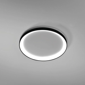 Czarny okrągły wklęsły ledowy plafon sufitowy ściemnialny Vivida International 0098.21.NE DIM WN Lifering-R LED 60W 3000K-4000K 58cm