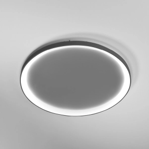 W kolorze brązu okrągły wklęsły ledowy plafon sufitowy ściemnialny Vivida International 0098.22.BZ DIM WN Lifering-R LED 80W 3000K-4000K 78cm